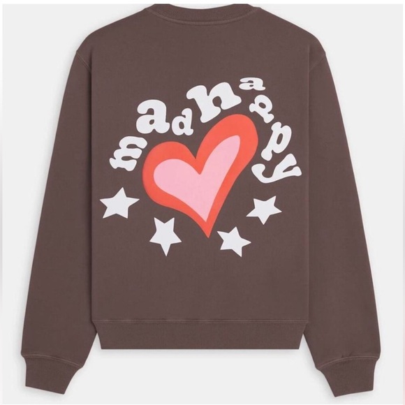 NEW Madhappy Heartfelt fleece crewneck Sweatshirt MEDIUM - Picture 3 of 8